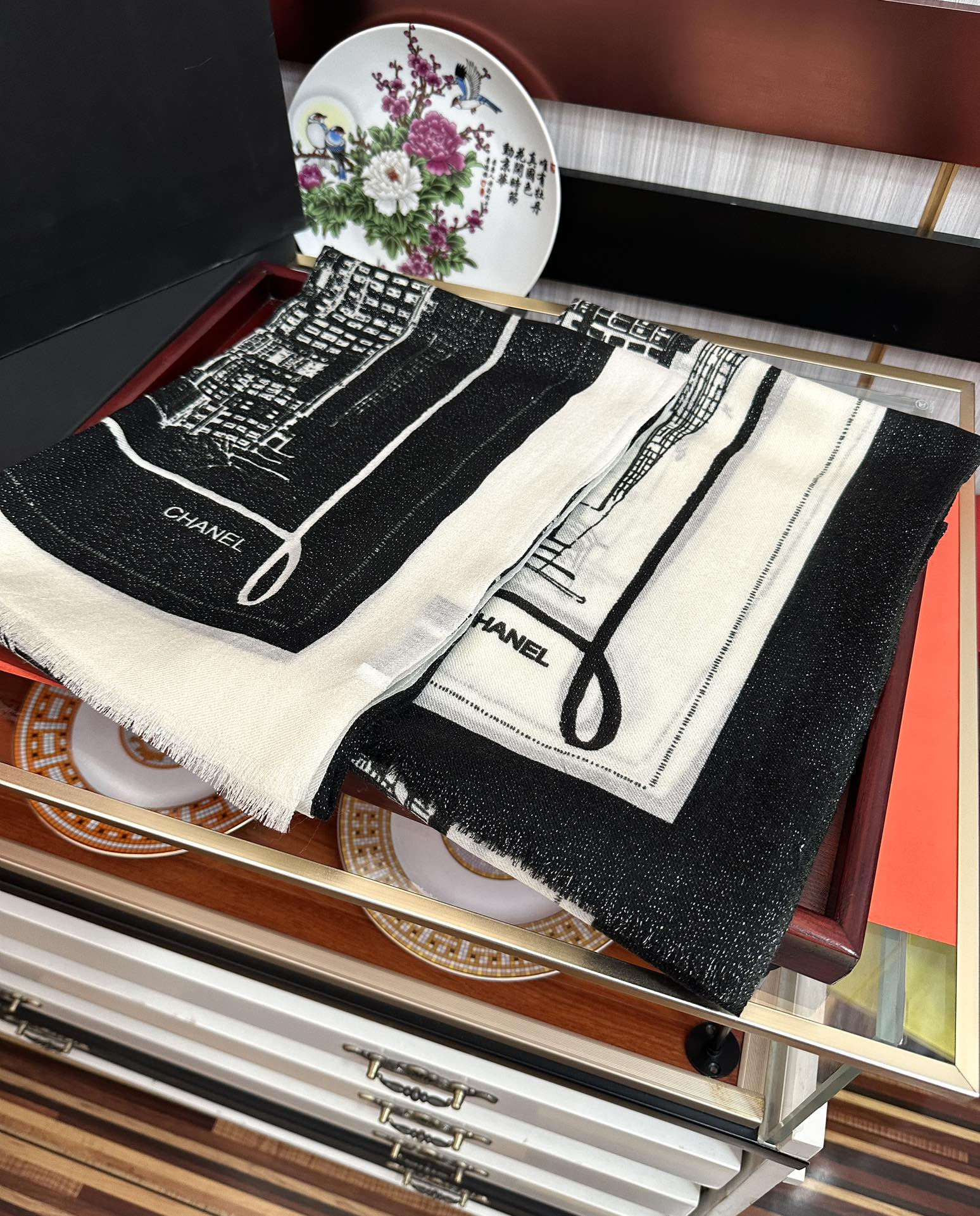 【CHANEL  シャネル 】スカーフ100*200CM  241209-BRAND OFF