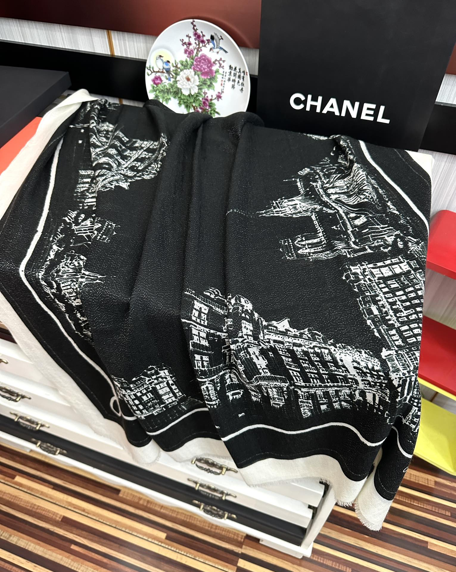 【CHANEL  シャネル 】スカーフ100*200CM  241209-BRAND OFF