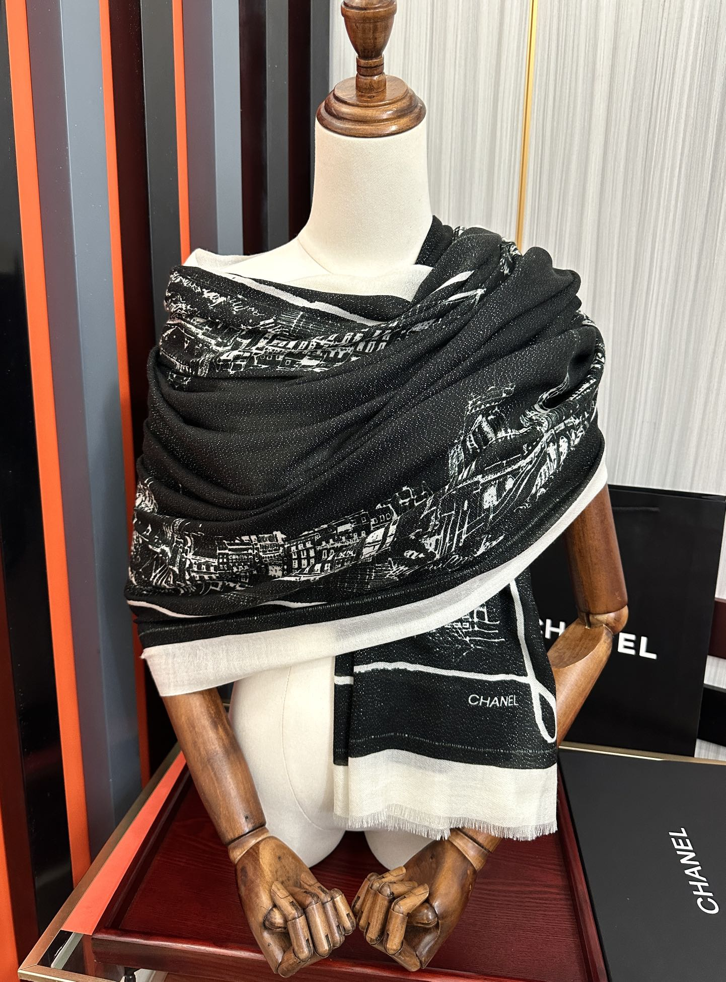 【CHANEL  シャネル 】スカーフ100*200CM  241209-BRAND OFF