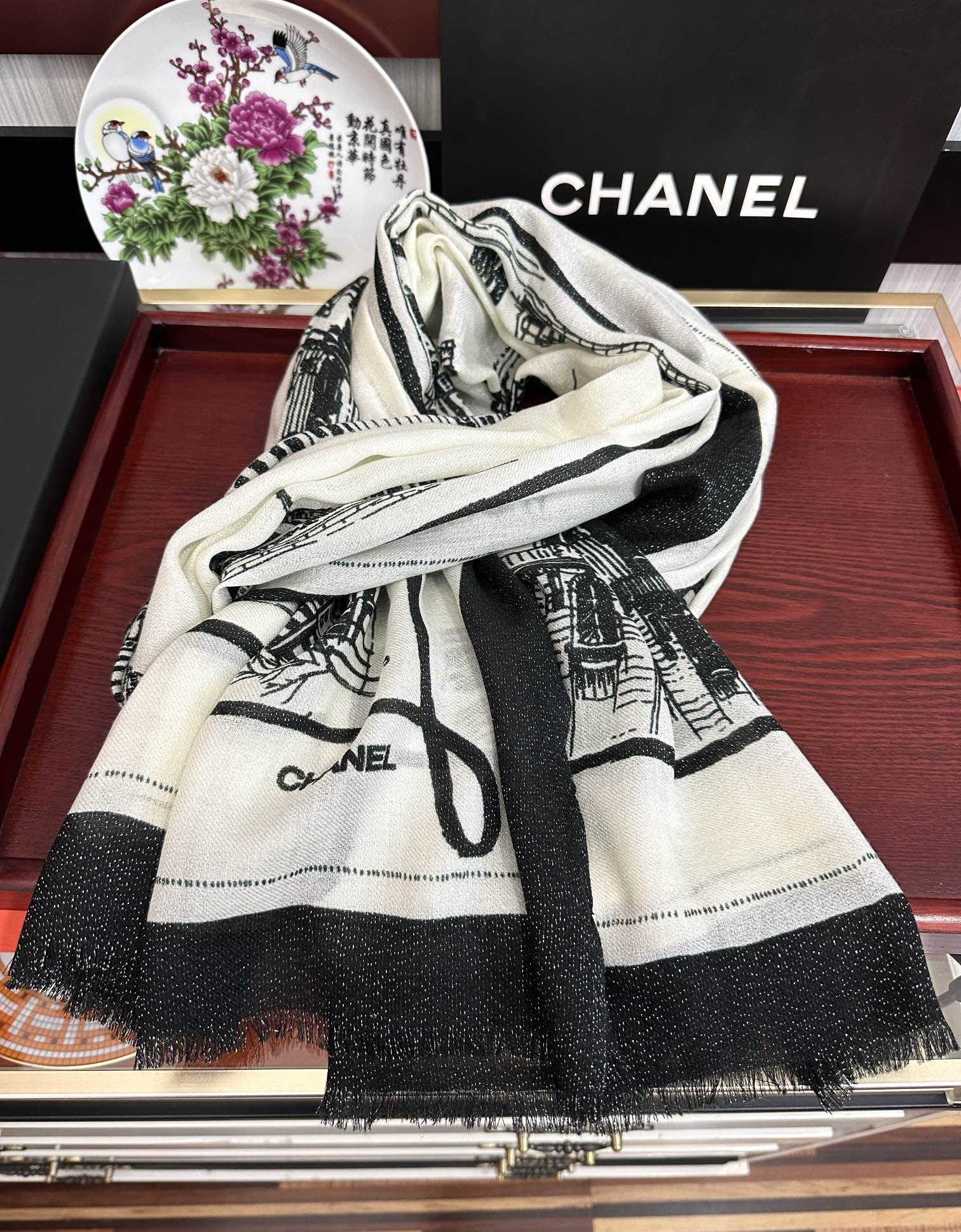【CHANEL  シャネル 】スカーフ100*200CM  241209-BRAND OFF