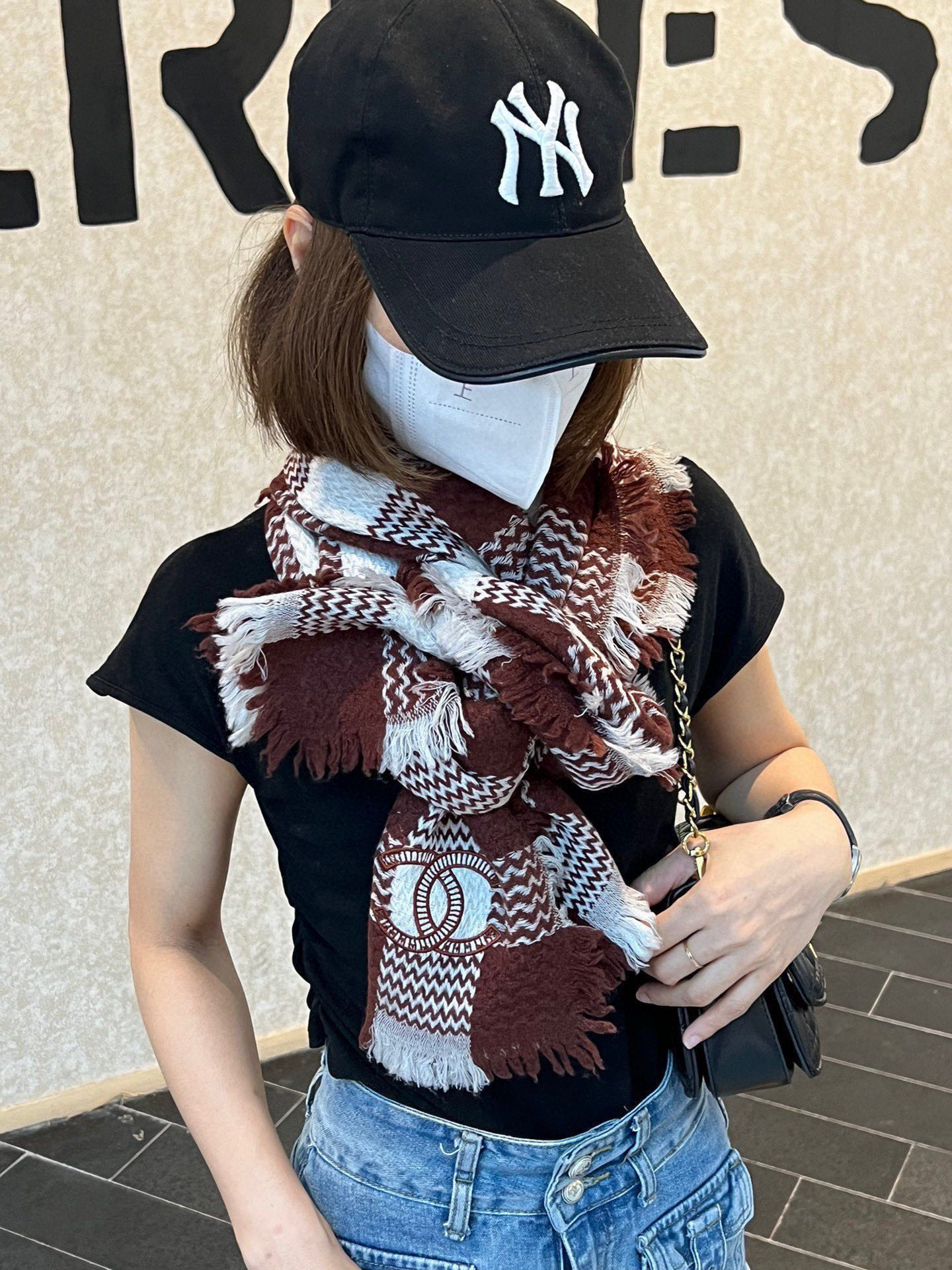 【CHANEL  シャネル 】スカーフ45*200CM  241209-BRAND OFF