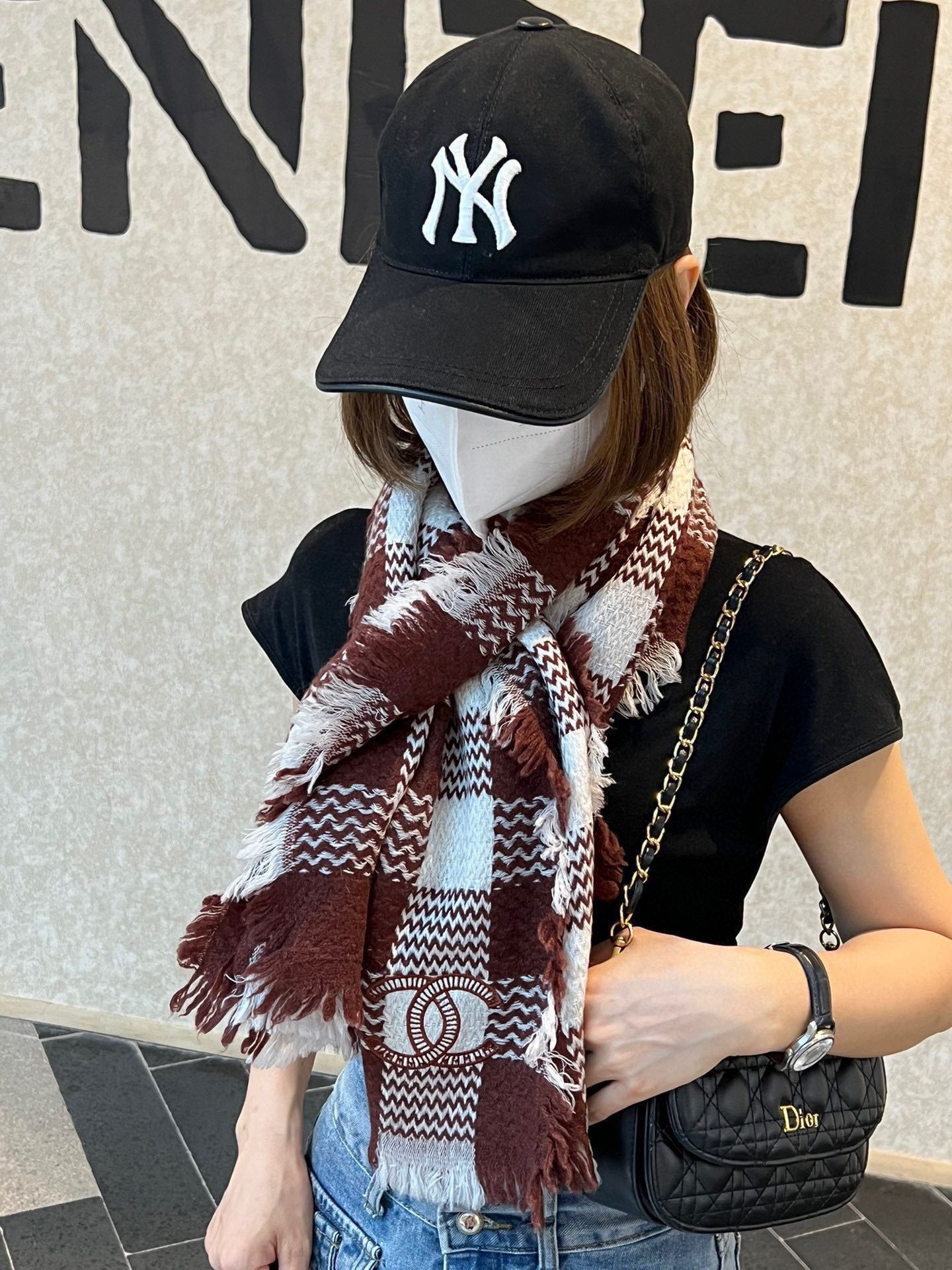 【CHANEL  シャネル 】スカーフ45*200CM  241209-BRAND OFF
