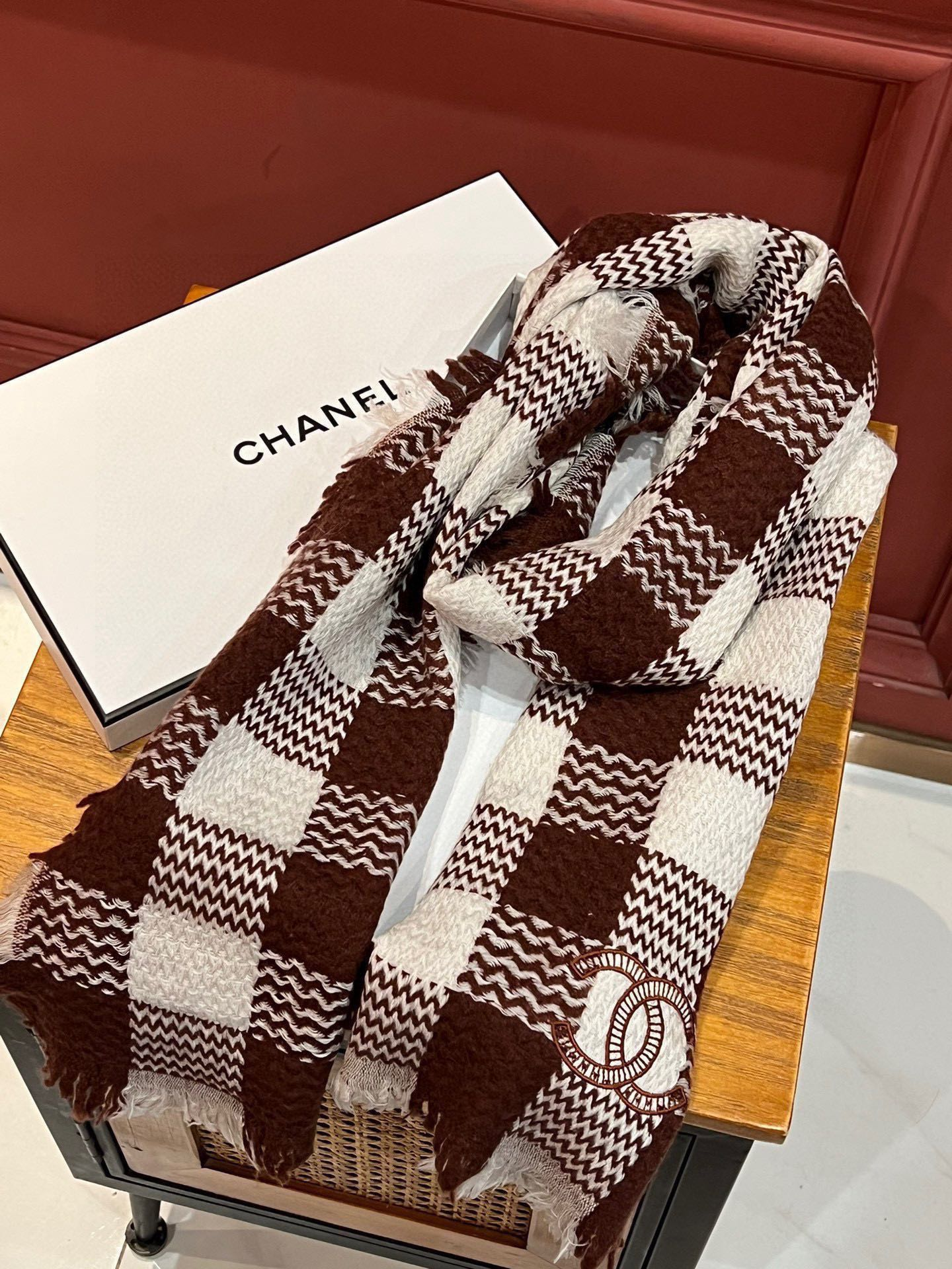 【CHANEL  シャネル 】スカーフ45*200CM  241209-BRAND OFF