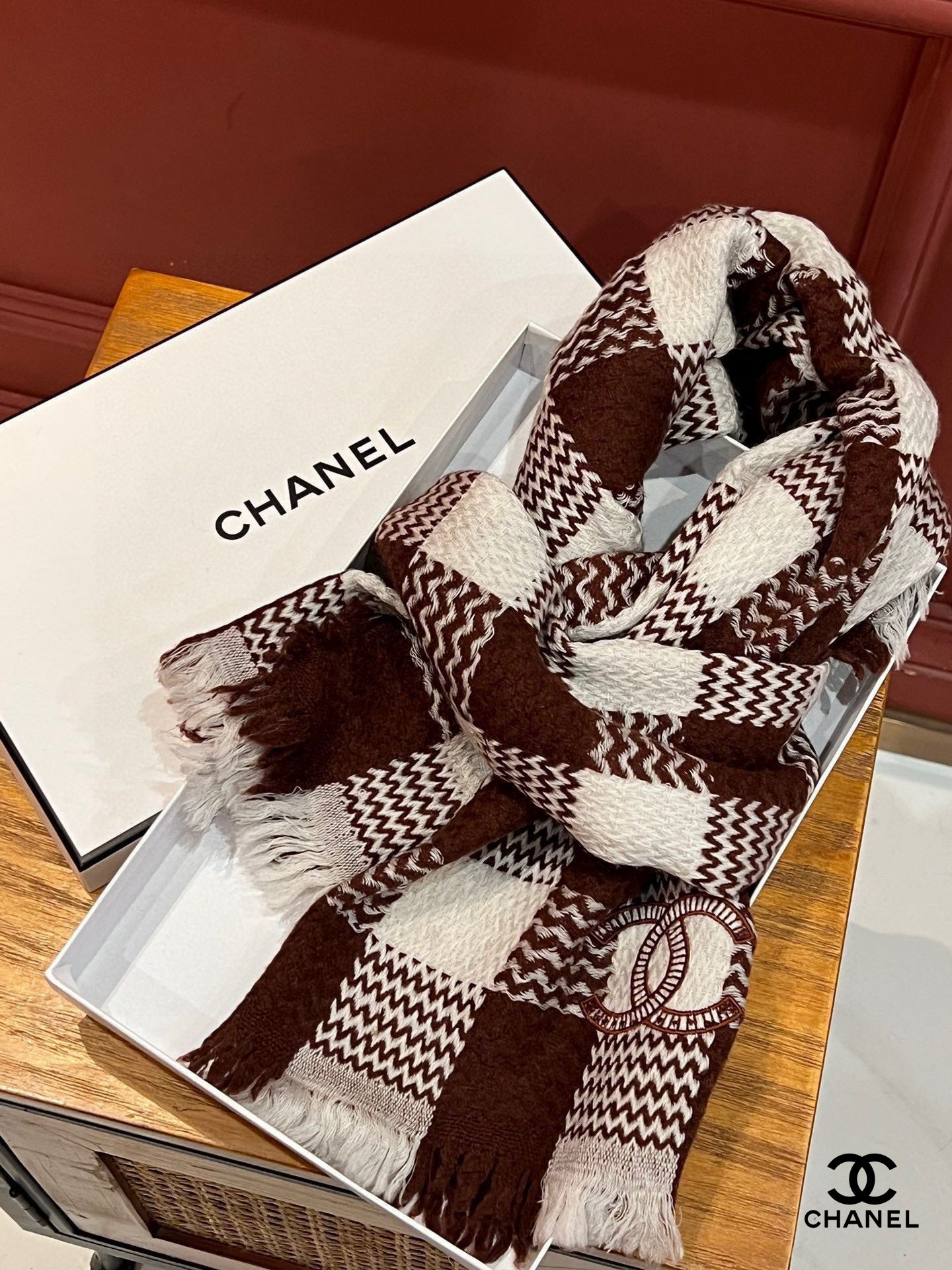 【CHANEL  シャネル 】スカーフ45*200CM  241209-BRAND OFF