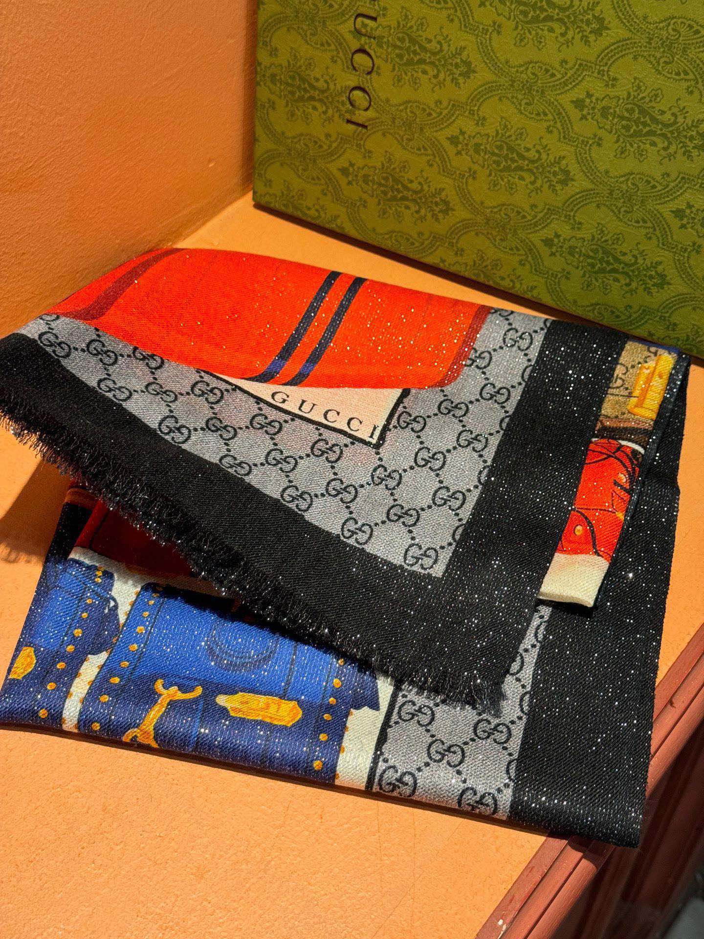 【GUCCI グッチ】スカーフ  110*200CM  241209-BRAND OFF