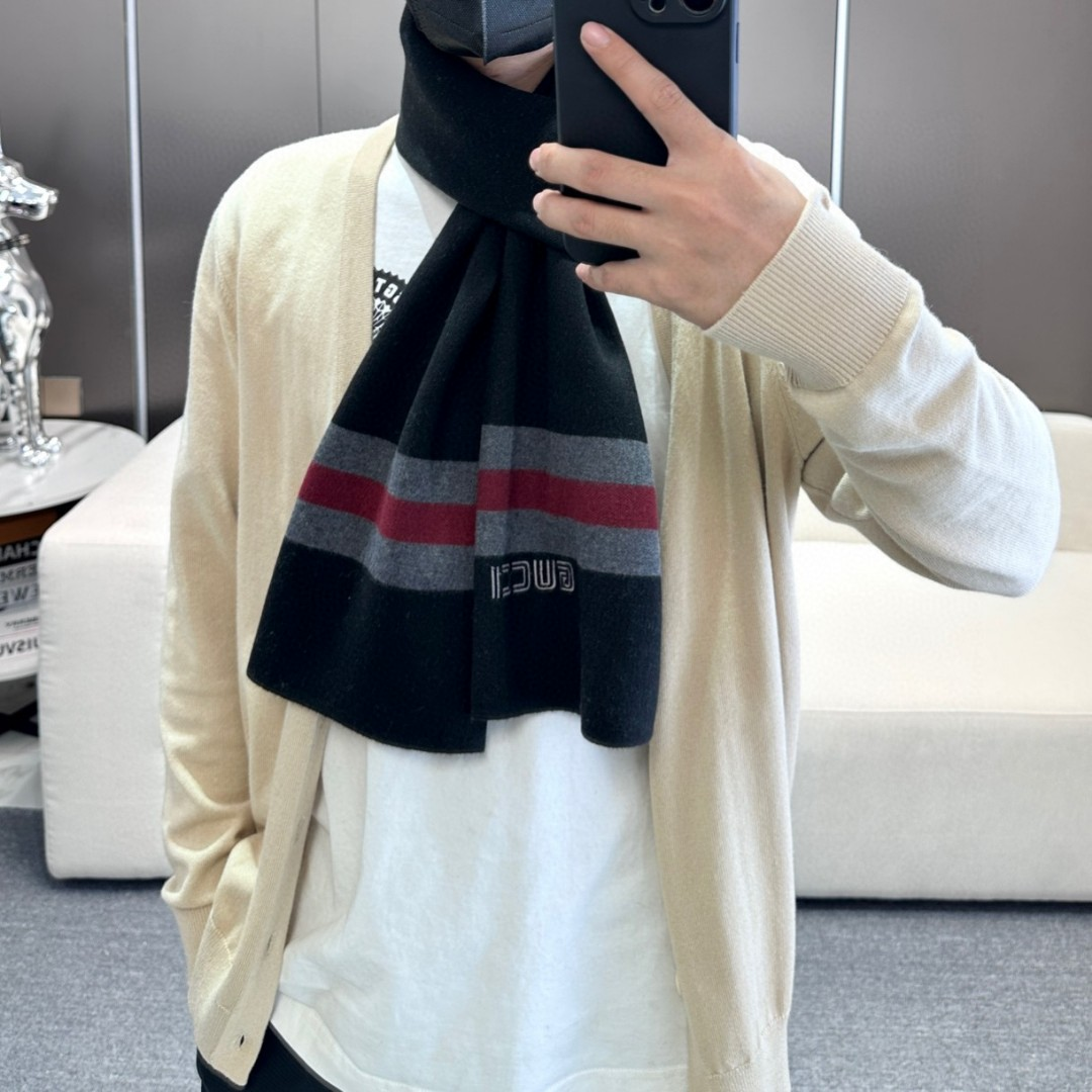 【GUCCI グッチ】スカーフ  32*180CM  241209-BRAND OFF