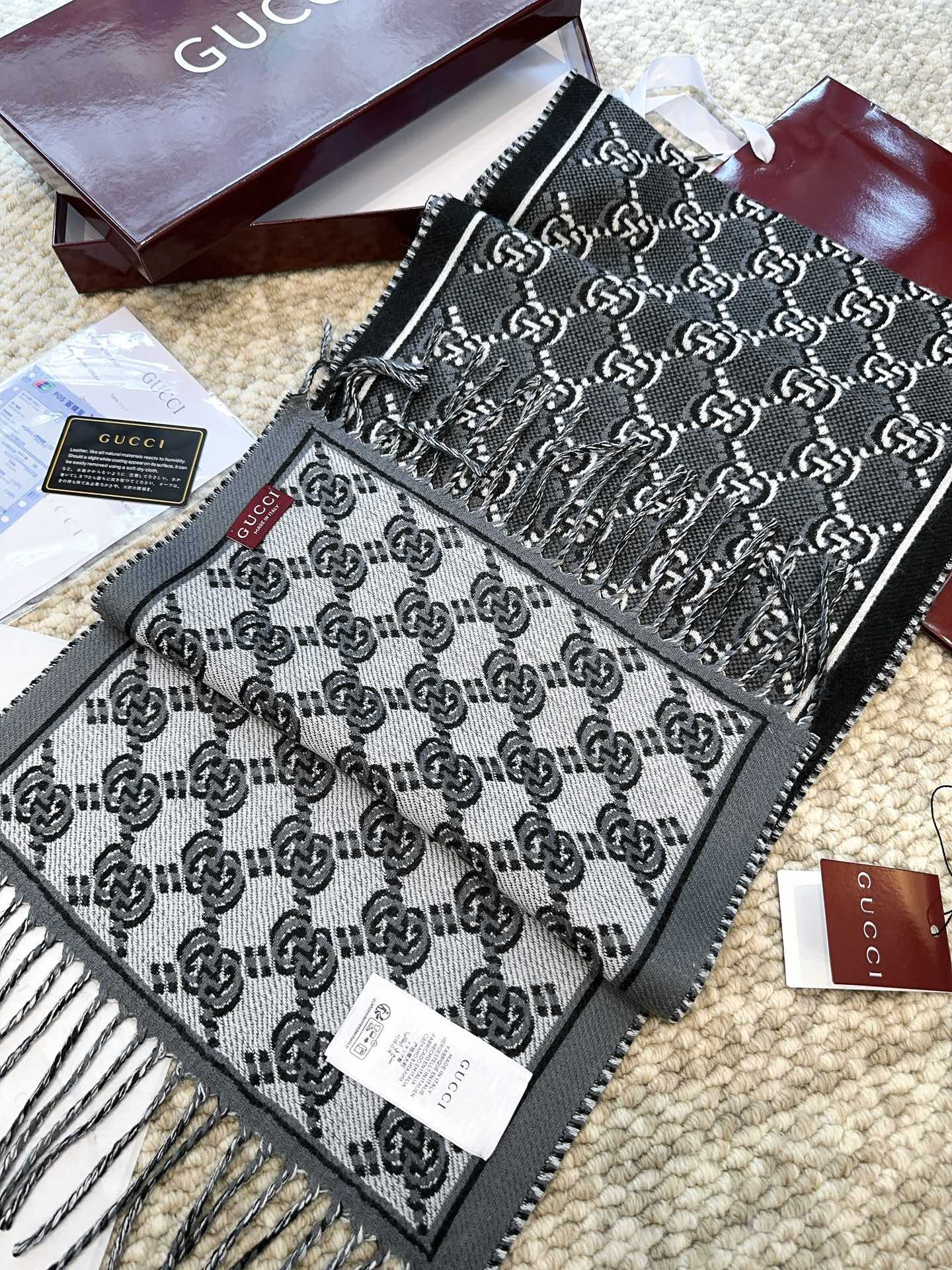 【GUCCI グッチ】スカーフ  33*195CM  241209-BRAND OFF