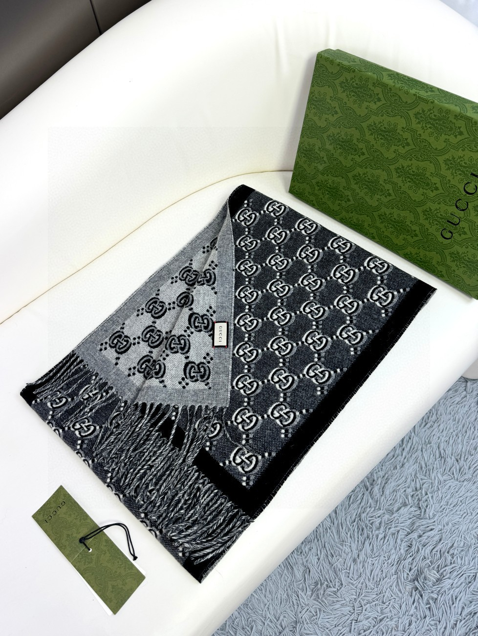 【GUCCI グッチ】スカーフ  180*35CM  241209-BRAND OFF