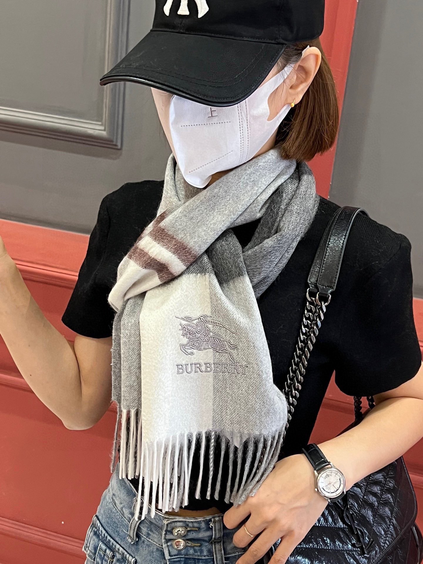 【BURBERRY  バーバリー】スカーフ32*180CM  241209-BRAND OFF