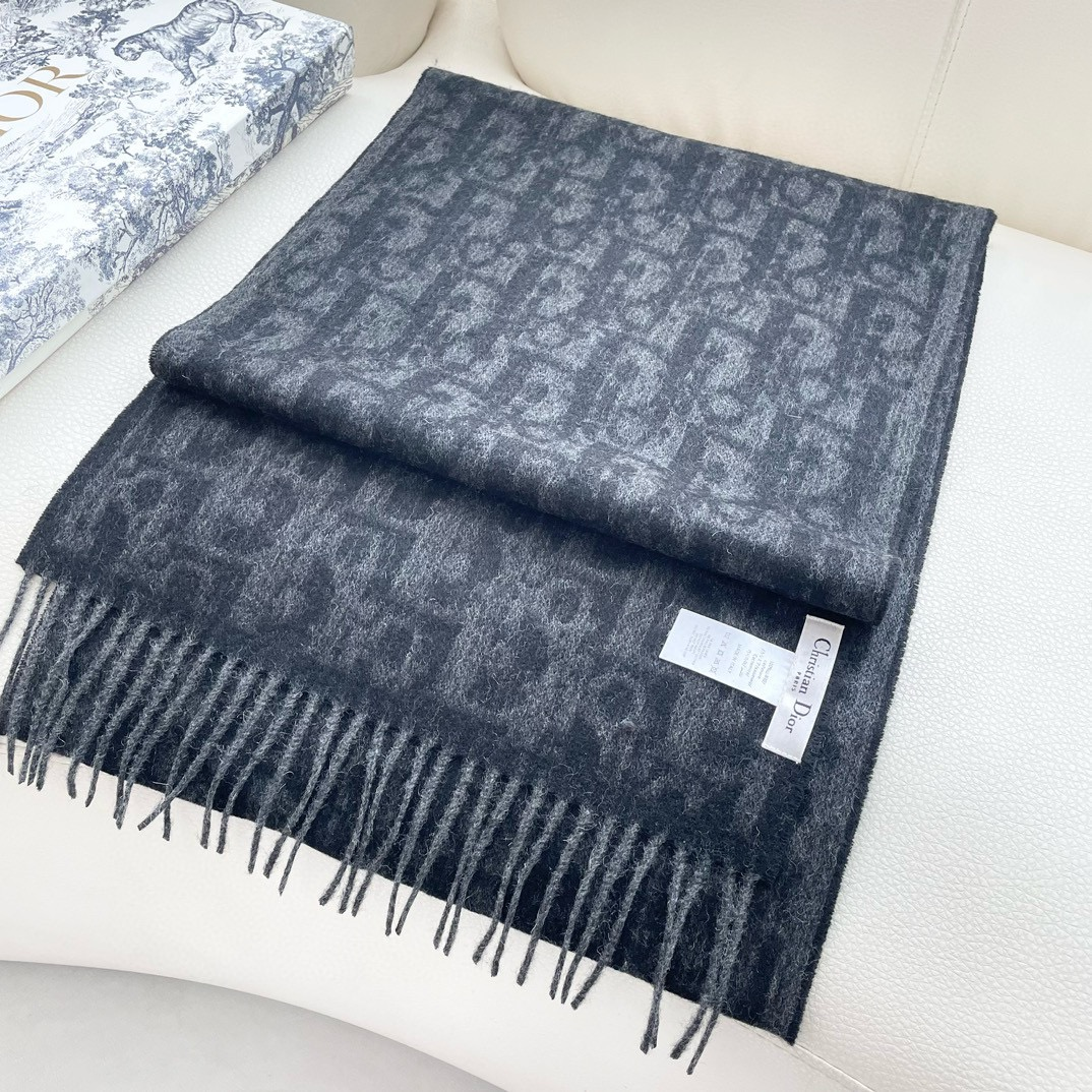 【DIOR  ディオール 】スカーフ  32*180cm  241210-BRAND OFF