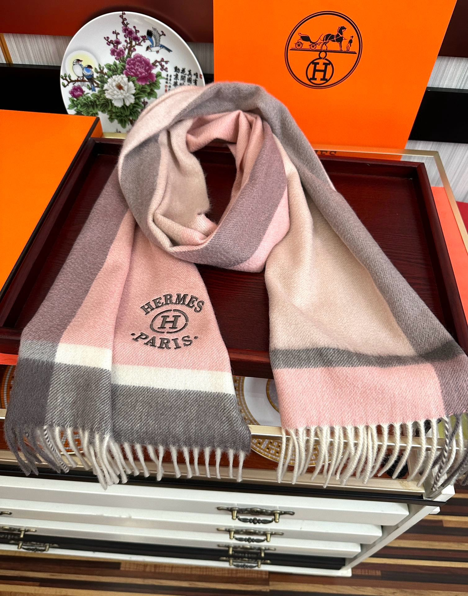 【HERMES エルメス 】スカーフ30*180CM  241210-BRAND OFF