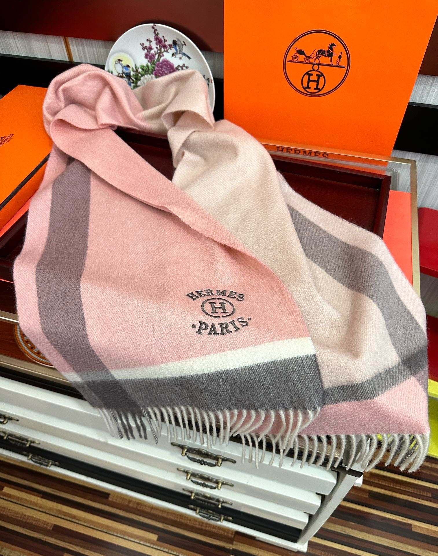【HERMES エルメス 】スカーフ30*180CM  241210-BRAND OFF