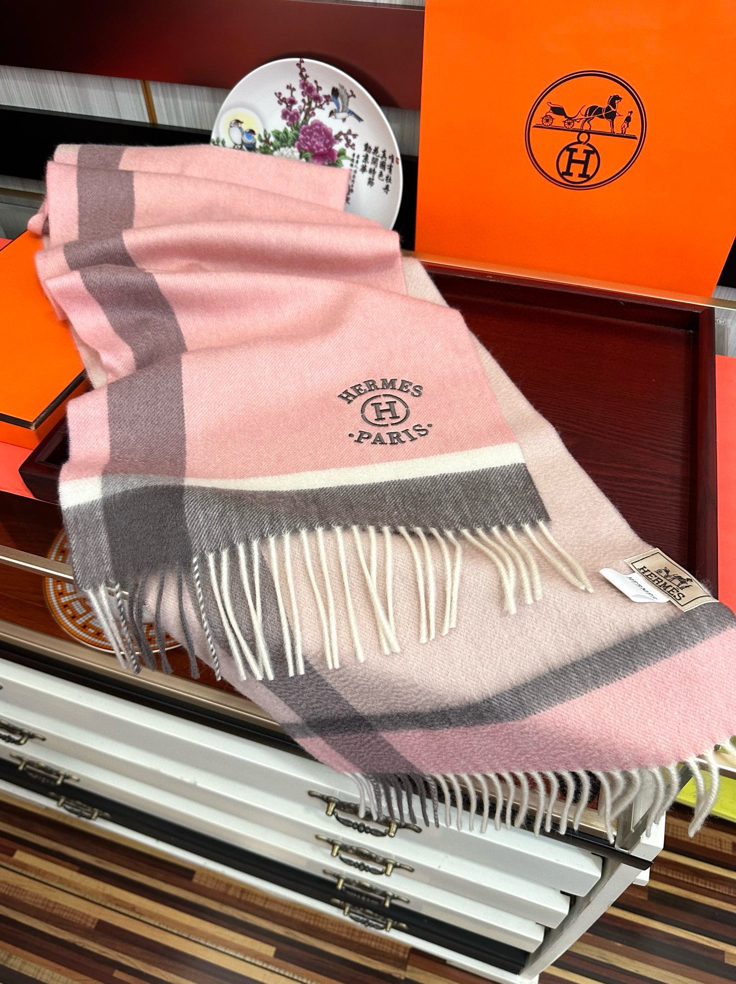 【HERMES エルメス 】スカーフ30*180CM  241210-BRAND OFF