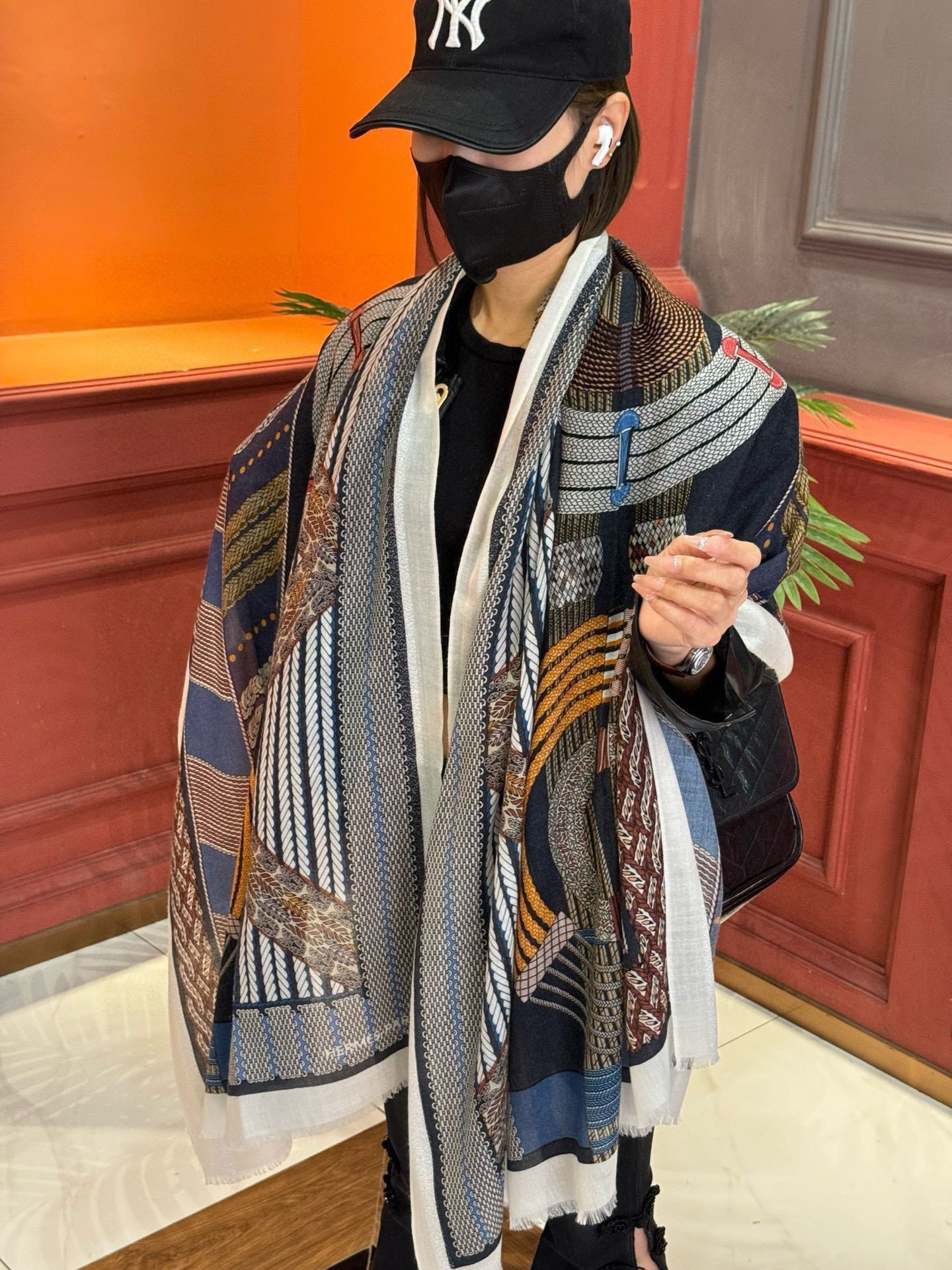 【HERMES エルメス 】スカーフ100*200CM  241210-BRAND OFF