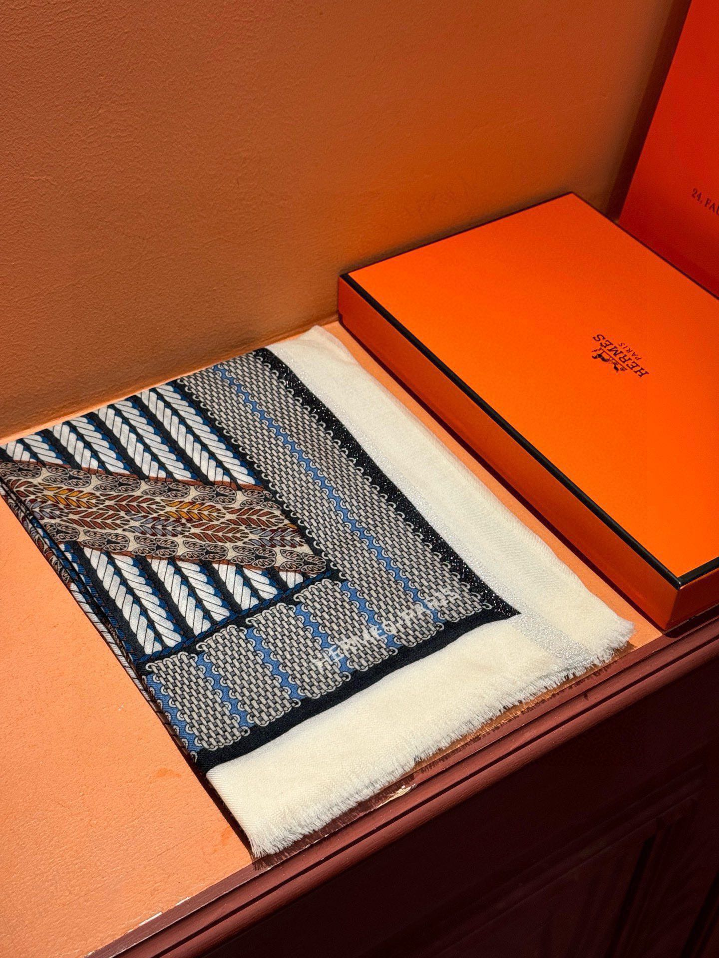 【HERMES エルメス 】スカーフ100*200CM  241210-BRAND OFF