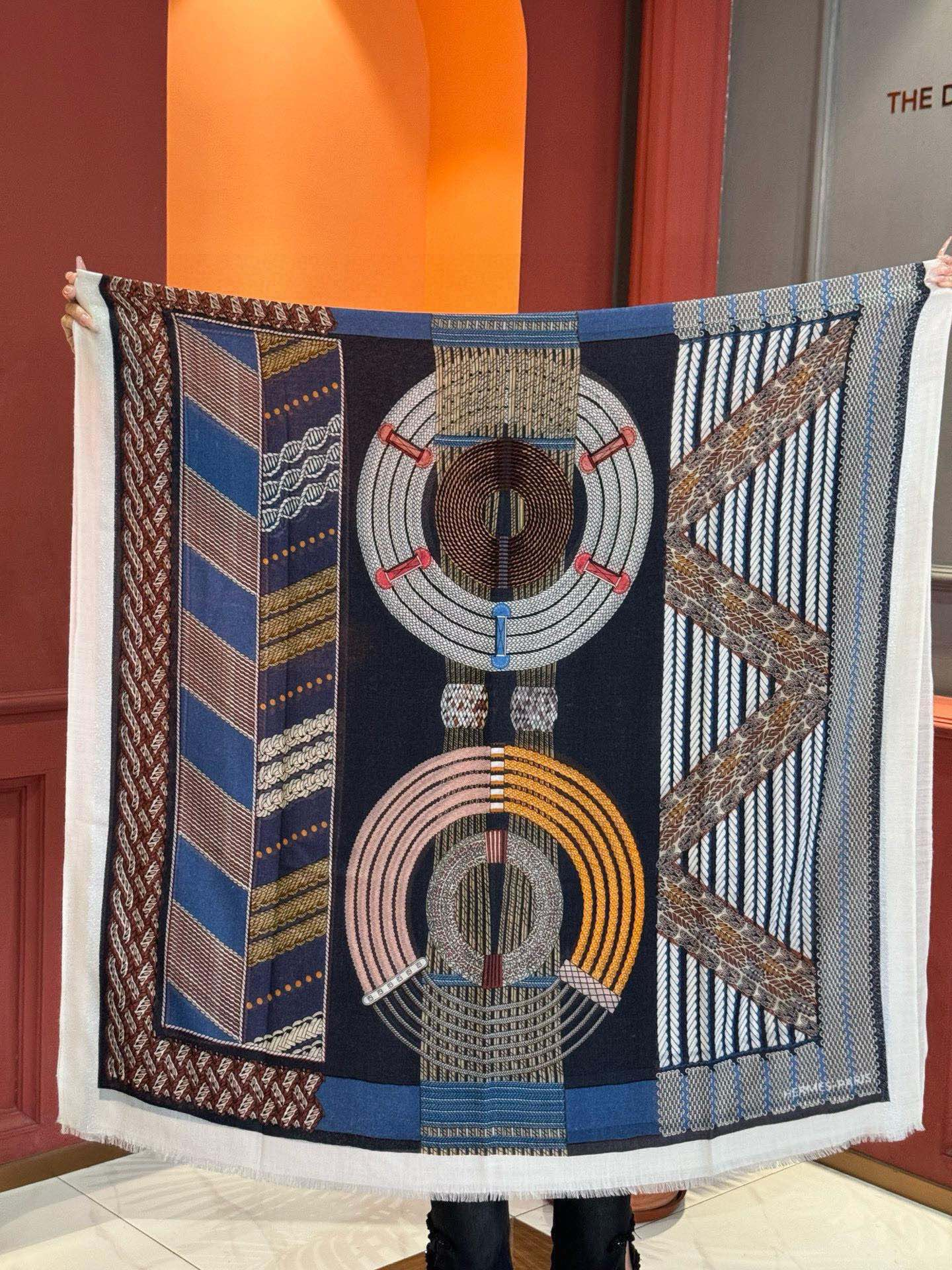 【HERMES エルメス 】スカーフ100*200CM  241210-BRAND OFF