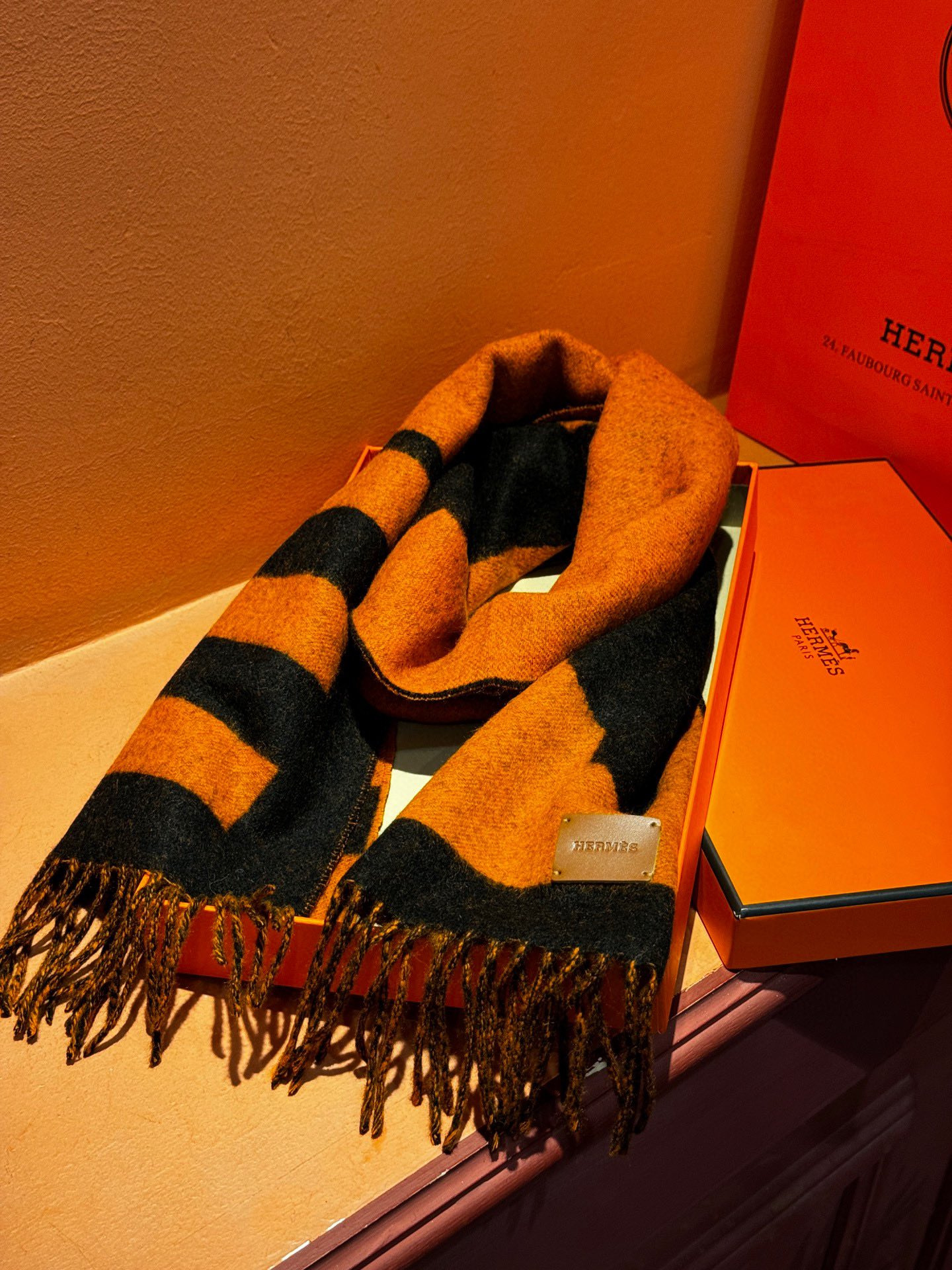【HERMES エルメス 】スカーフ40*195CM  241210-BRAND OFF