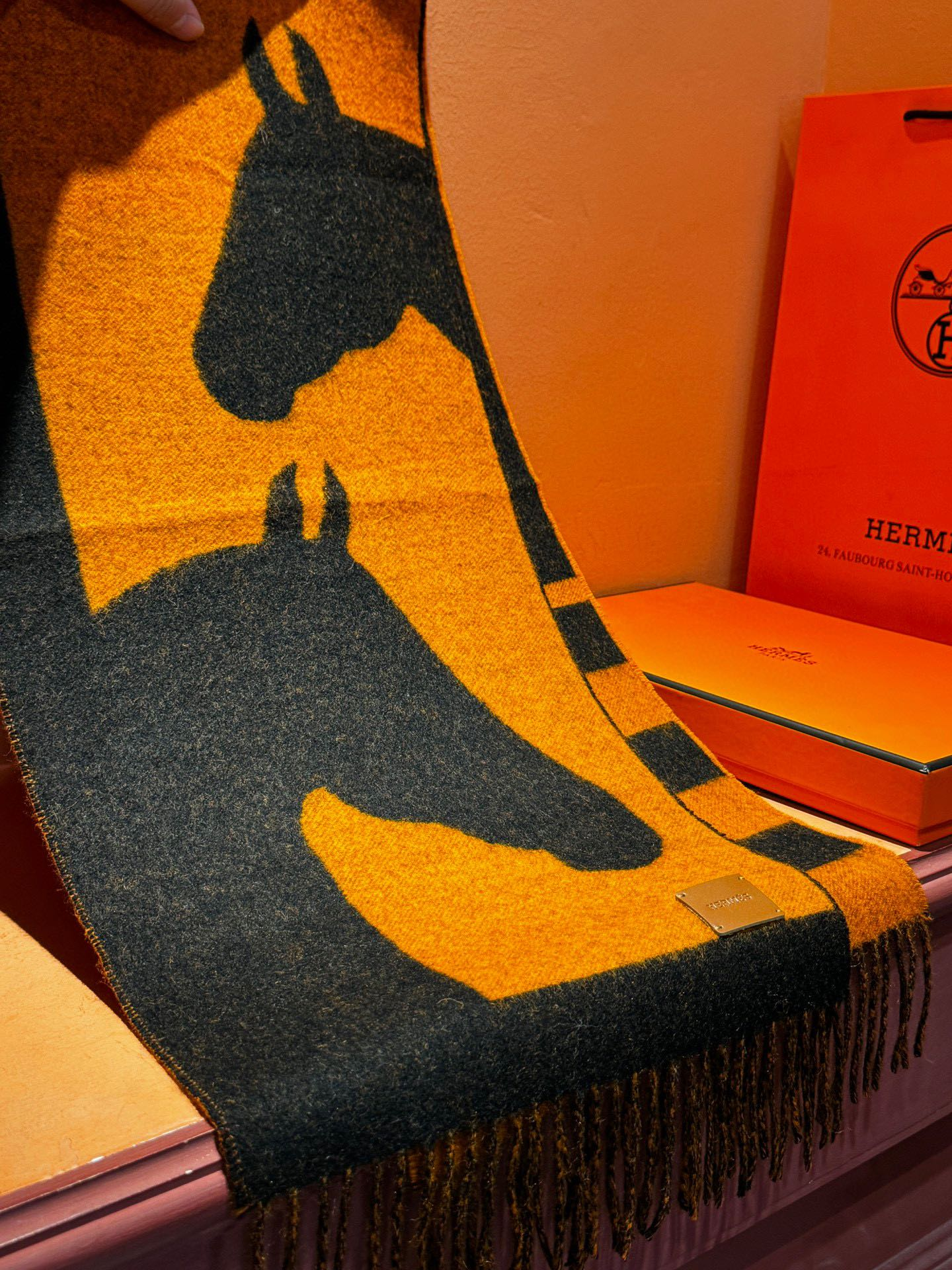 【HERMES エルメス 】スカーフ40*195CM  241210-BRAND OFF