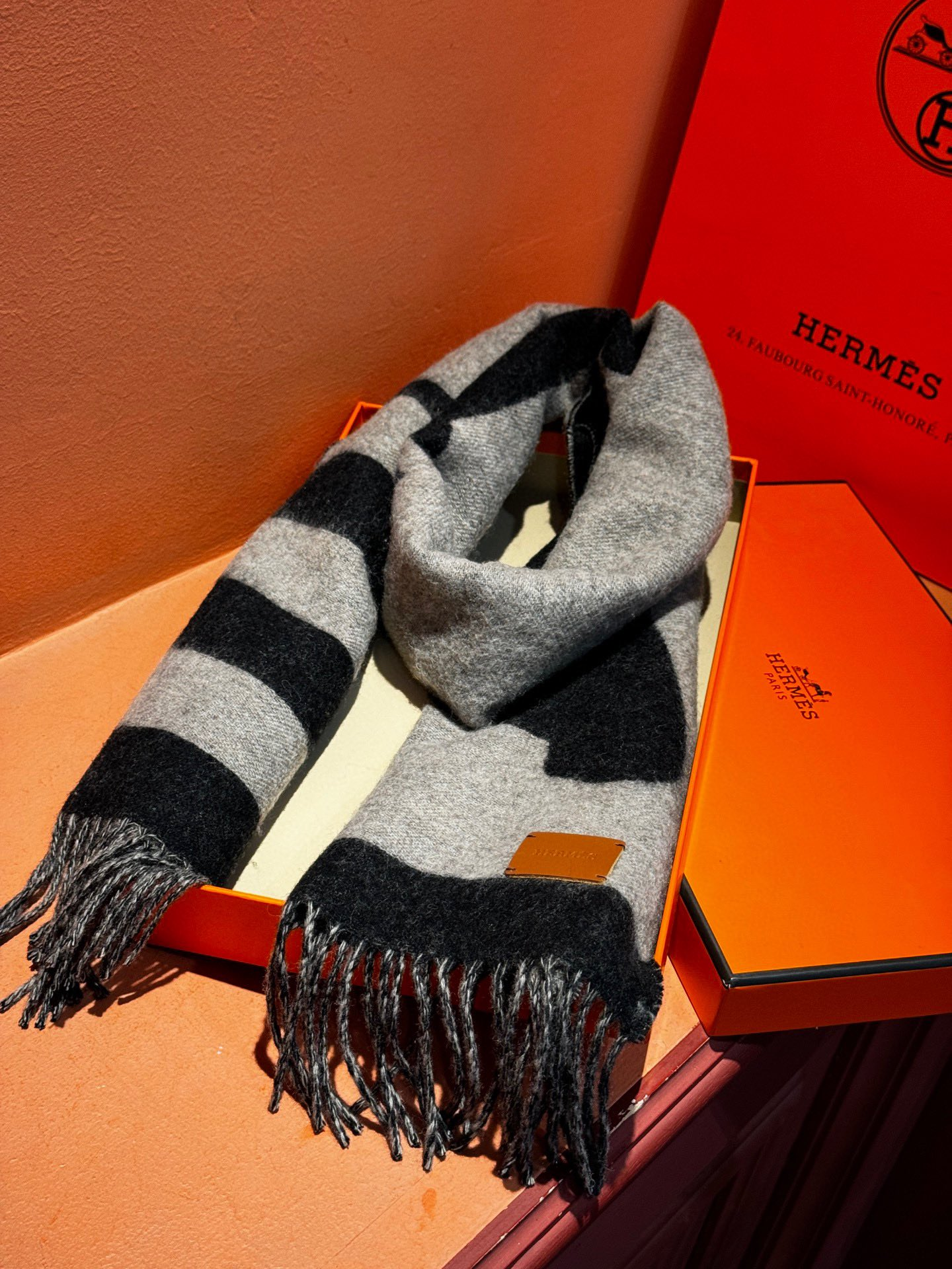 【HERMES エルメス 】スカーフ40*195CM  241210-BRAND OFF