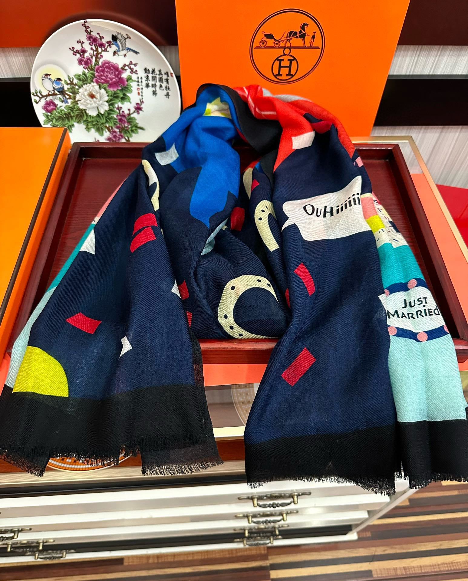 【HERMES エルメス 】スカーフ100*200CM  241210-BRAND OFF