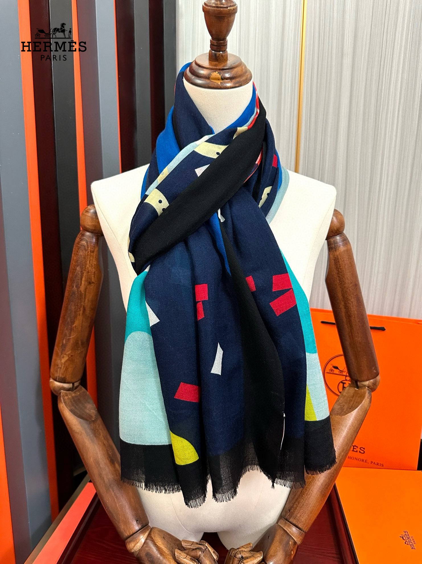 【HERMES エルメス 】スカーフ100*200CM  241210-BRAND OFF