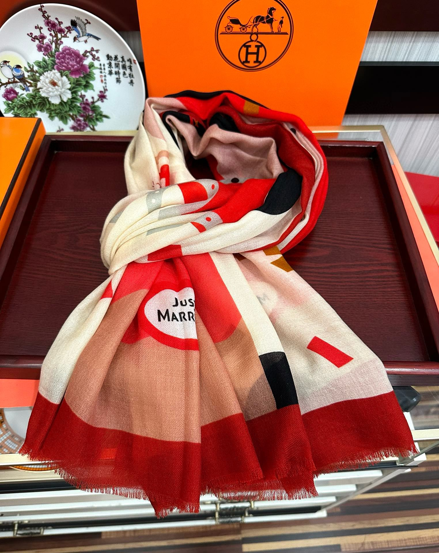 【HERMES エルメス 】スカーフ100*200CM  241210-BRAND OFF