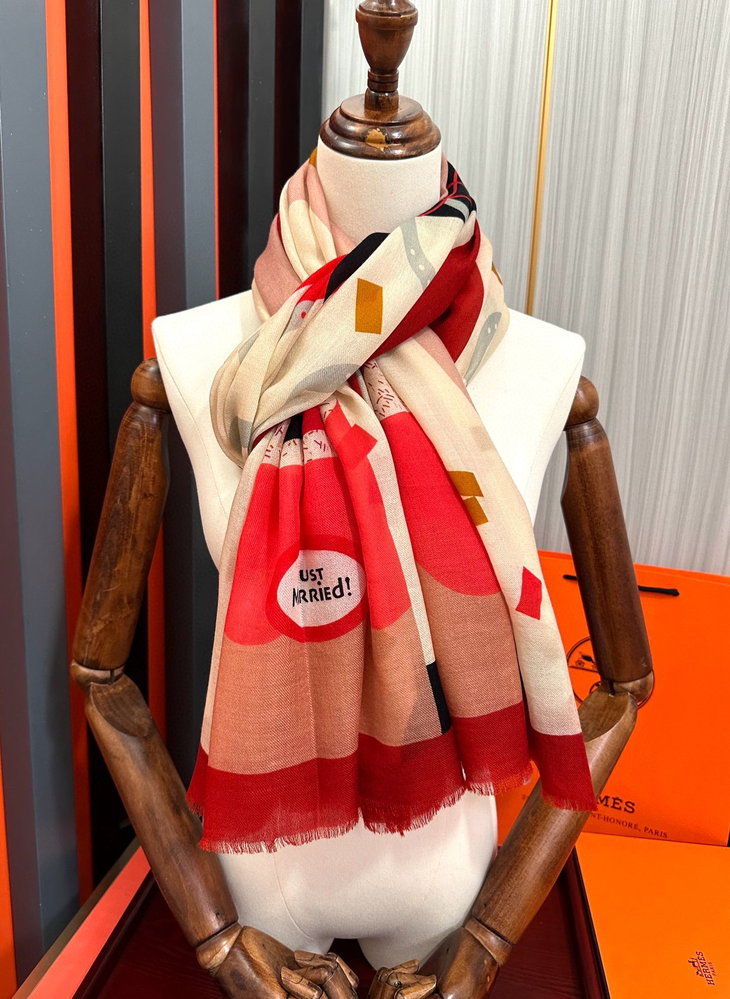【HERMES エルメス 】スカーフ100*200CM  241210-BRAND OFF