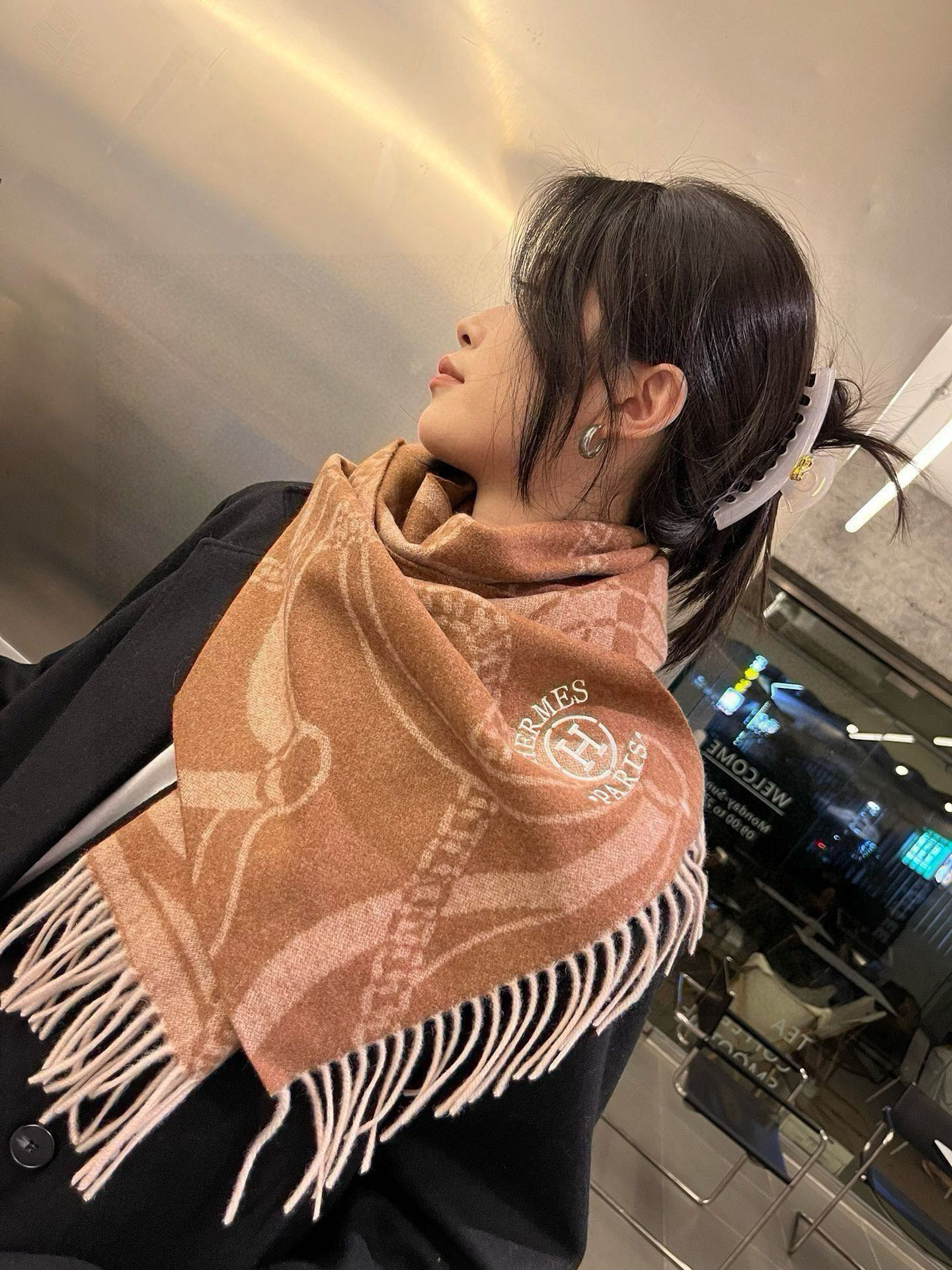【HERMES エルメス 】スカーフ30*180CM  241210-BRAND OFF