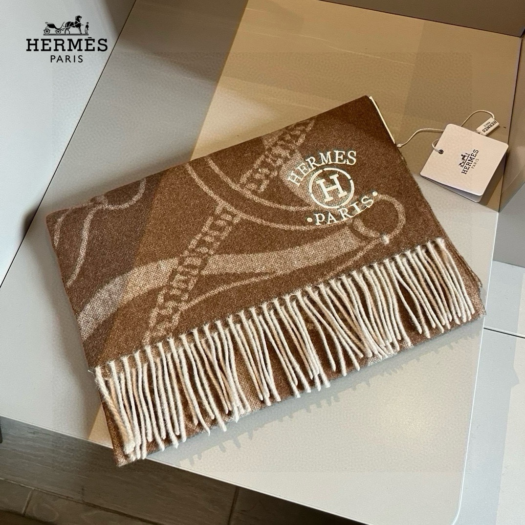 【HERMES エルメス 】スカーフ30*180CM  241210-BRAND OFF