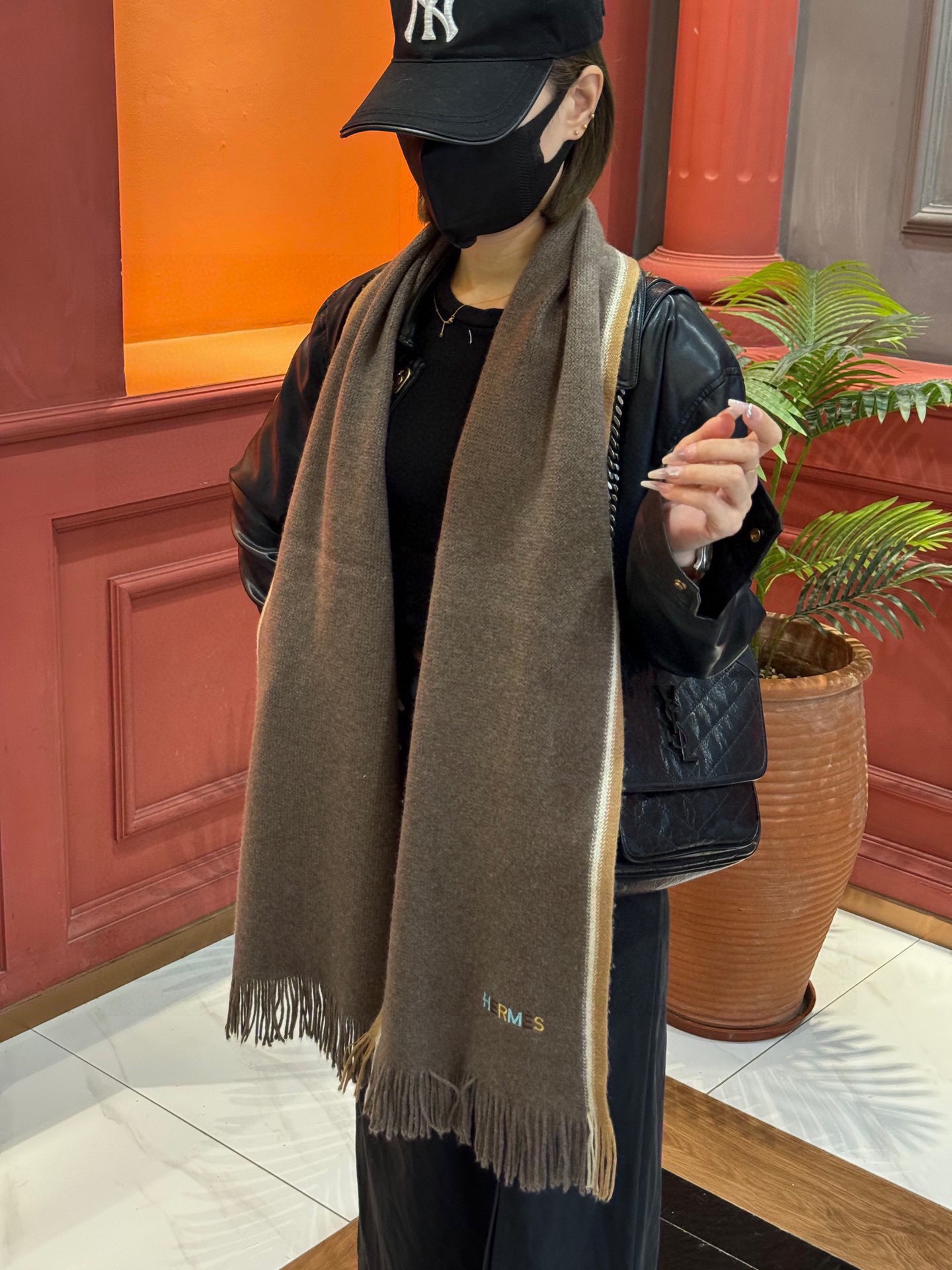 【HERMES エルメス 】スカーフ30*180CM  241210-BRAND OFF
