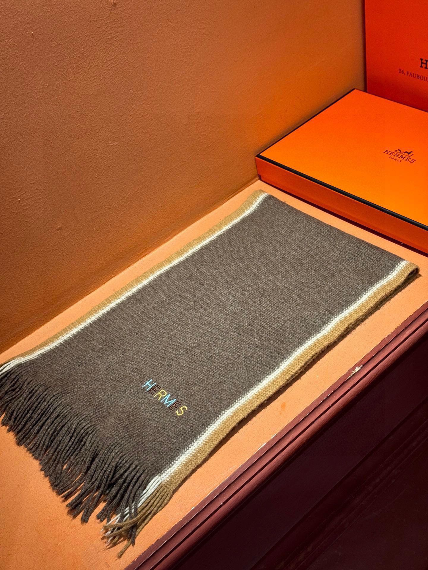 【HERMES エルメス 】スカーフ30*180CM  241210-BRAND OFF