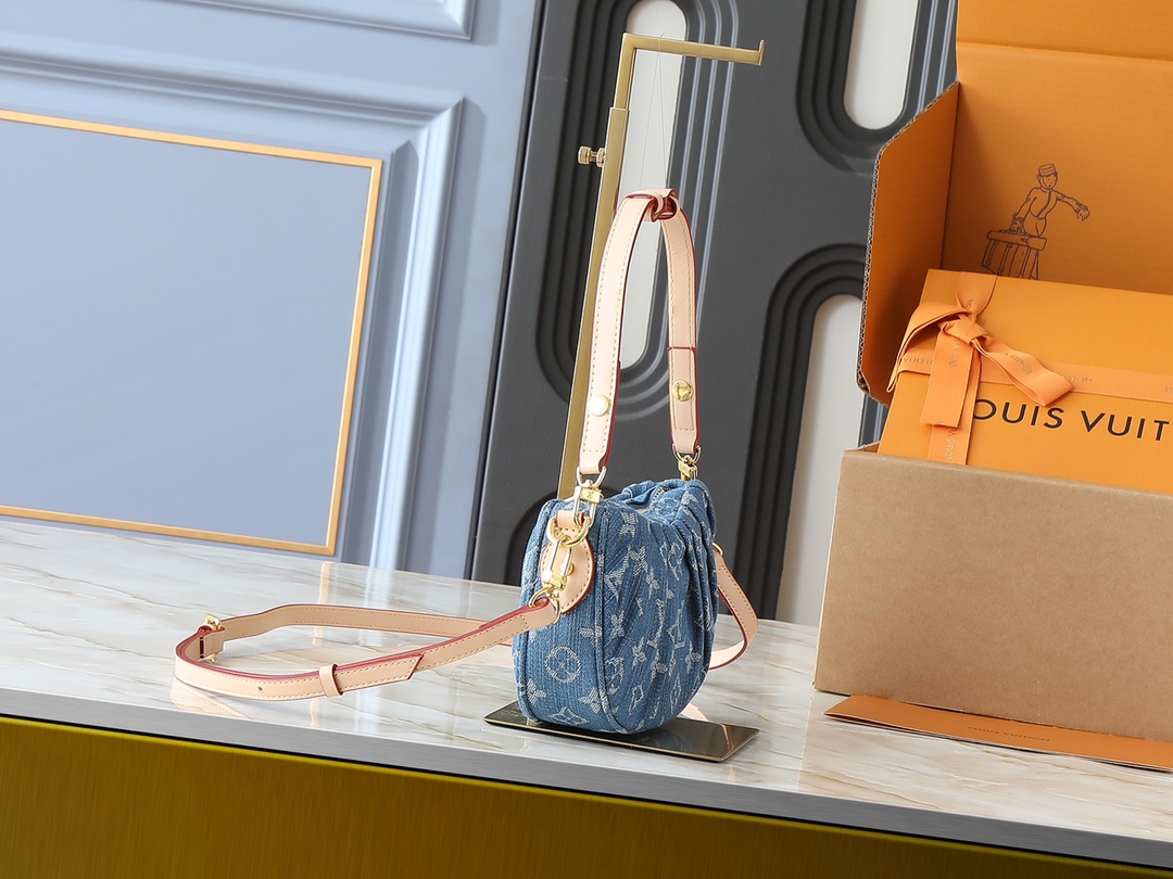 LOUIS VUITTON ルイヴィトン M13571 Pochette Valley デニムバッグ-BRAND OFF