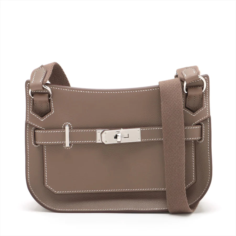 HERMES エルメス ジプシエールミニ エバーカラー エトゥープ シルバー金具-BRAND OFF