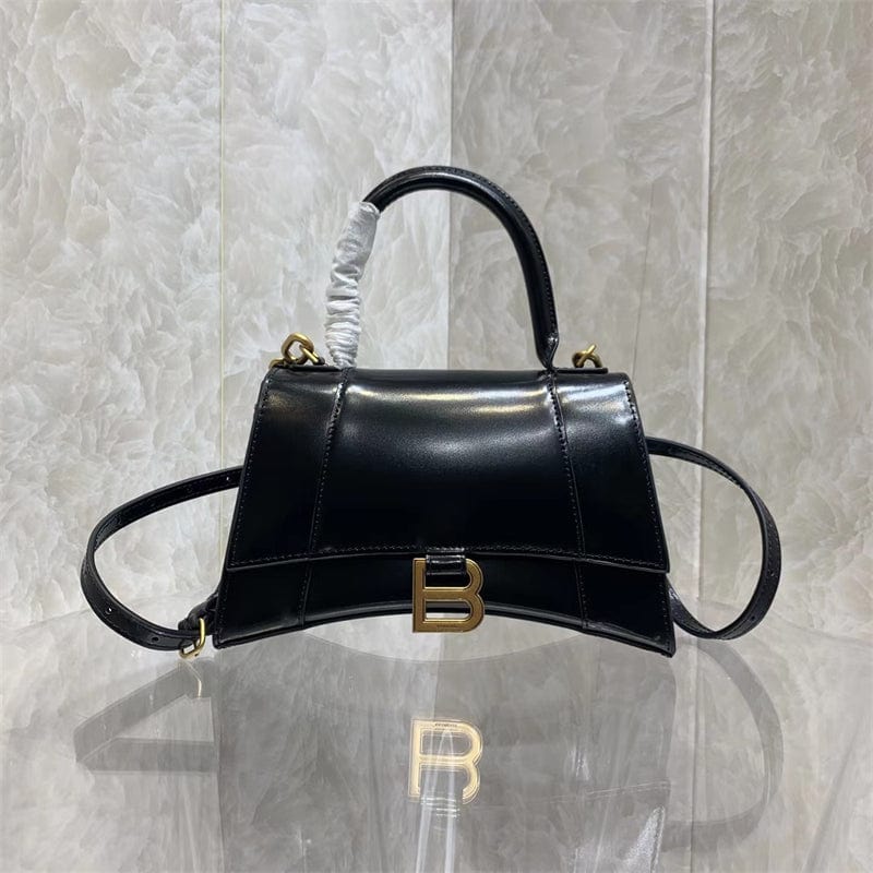 BALENCIAGA ブラック アワーグラス ハンドバッグ-BRAND OFF