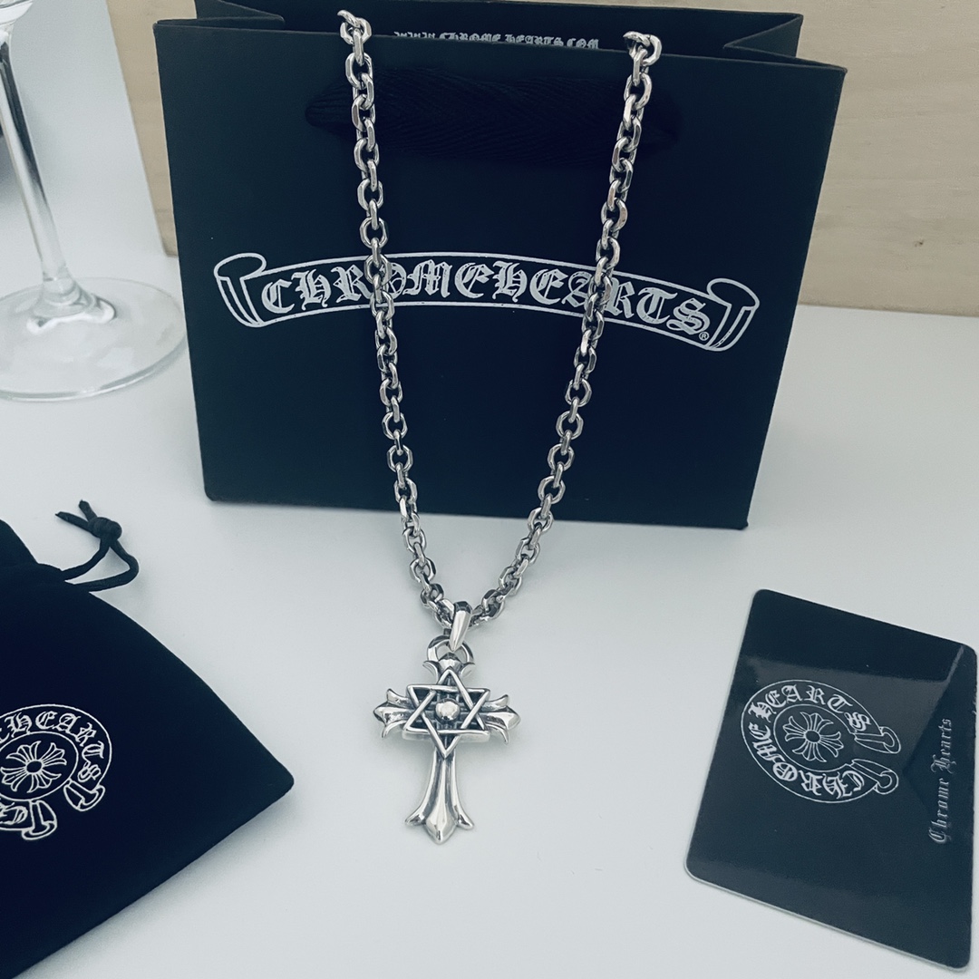 【CHROME HEARTS】クロムハーツ、新しいネックレス万能シンプルファッションオーナメント-BRAND OFF