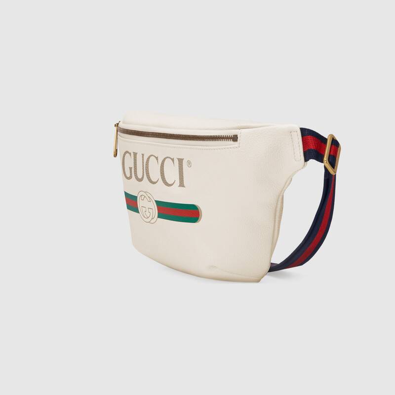 GUCCI(グッチ) 〔グッチ プリント〕レザー ベルトバッグ ‎ホワイト-BRAND OFF