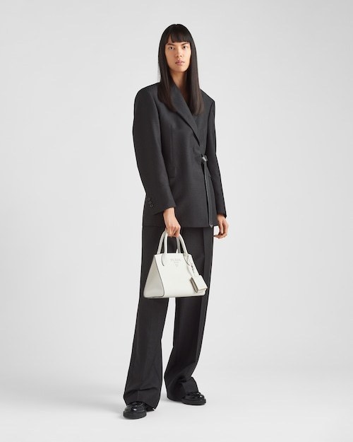 ★PRADA直営店★モノクローム スモール サフィアーノ バッグ-BRAND OFF
