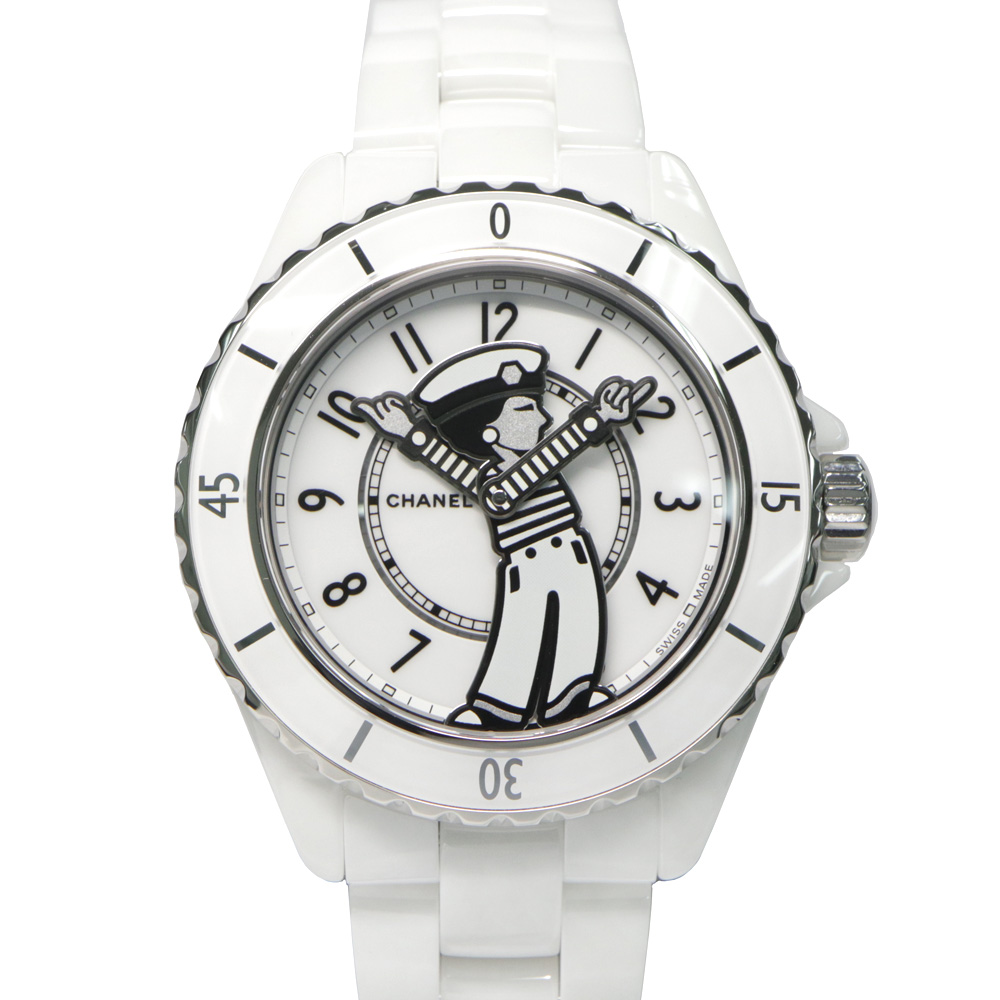 【CHANEL】シャネル マドモアゼル J12 ラ パウザ 38MM H7481 セラミック ホワイト 自動巻 ユニセックス腕時計-BRAND OFF
