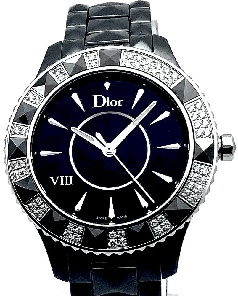 セール!DIOR VIII 黒セラミック ダイヤモンド腕時計CD1241E0C001-BRAND OFF