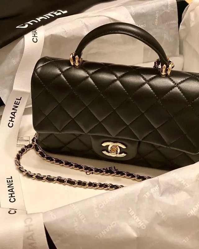 《可愛い一級品》CHANEL トップハンドル ミニフラップバッグ-BRAND OFF