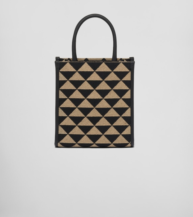 PRADA シンボル エンブロイダリージャカード ミニバッグ-BRAND OFF