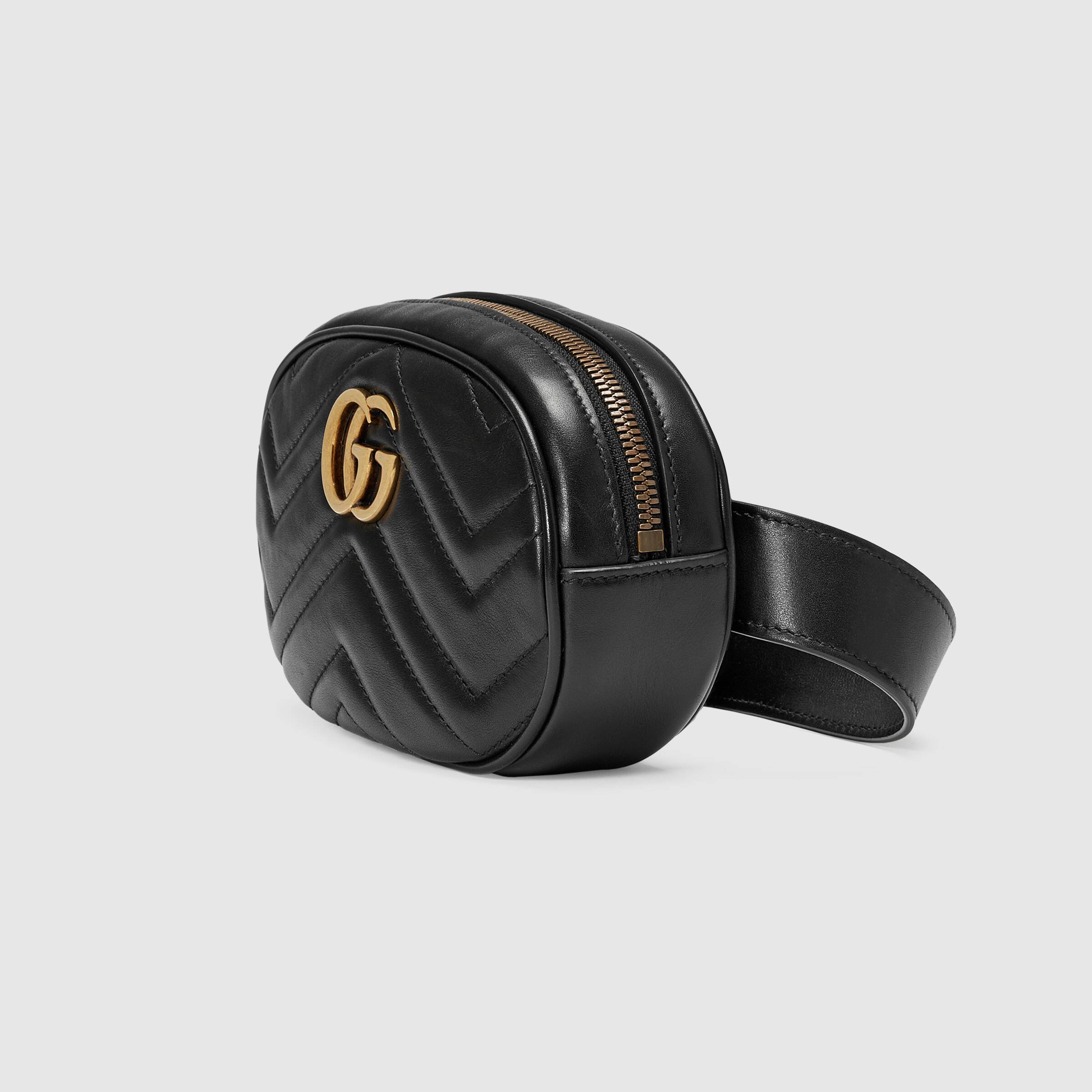 GUCCI〔GGマーモント〕キルティングレザー ベルトバッグ-BRAND OFF