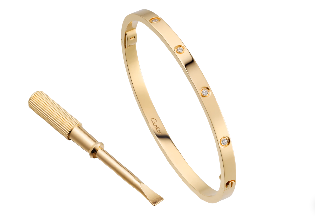 【Cartier】カルティエ LOVE BRACELET, SMALL MODEL, 10 DIAMONDS ブレスレット、SM、ダイヤモンド10個-BRAND OFF