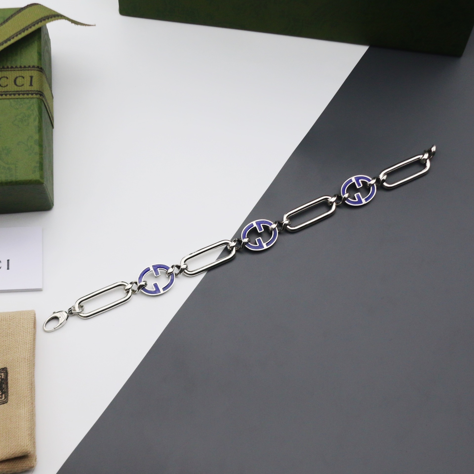 GUCCI インターロッキングG ブレスレット-BRAND OFF