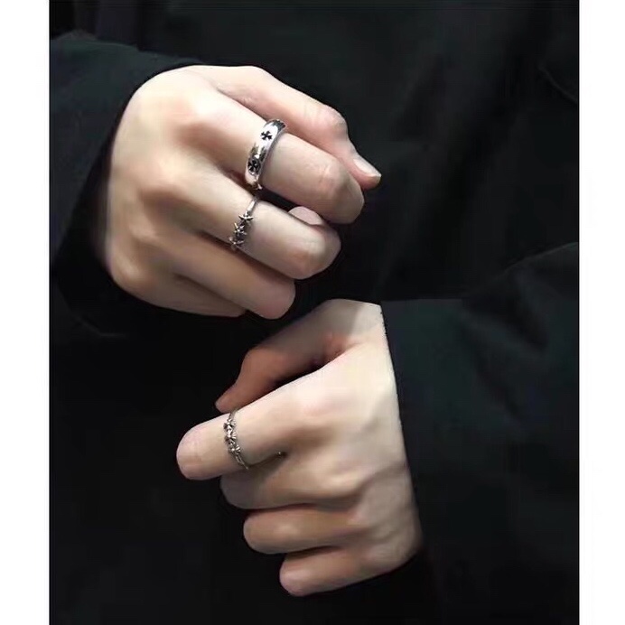 【Chrome Hearts】  男性と女性のためのクロエハートファッションパーソナリティリング-BRAND OFF