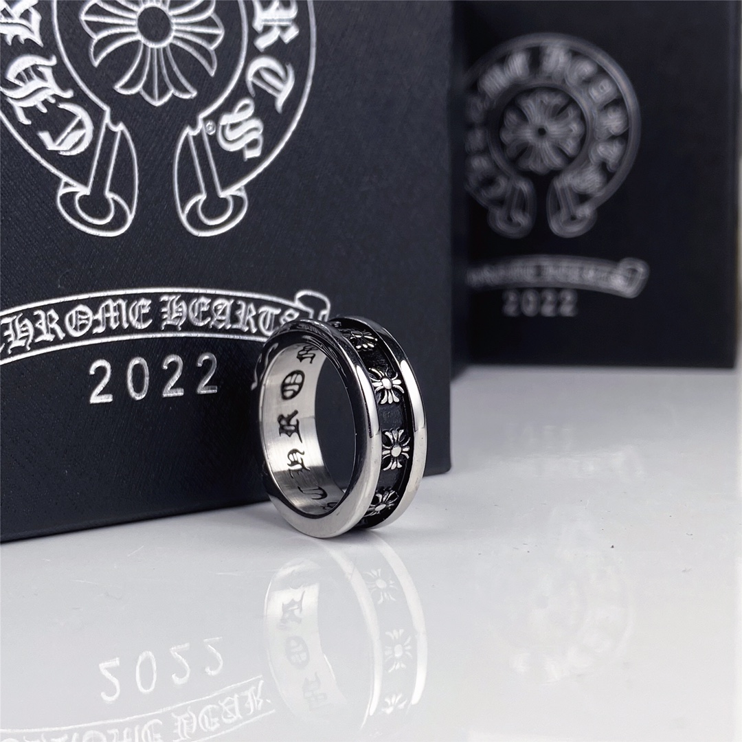 Chrome Hearts（クロムハーツ）クロスカービングリング-BRAND OFF