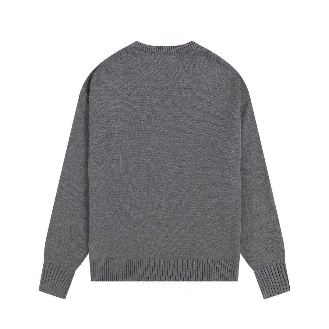 【AMI PARIS】 アミ パリス Intarsia Sweater ハートロゴ ニット ロゴ セーター オーバーサイズ-BRAND OFF