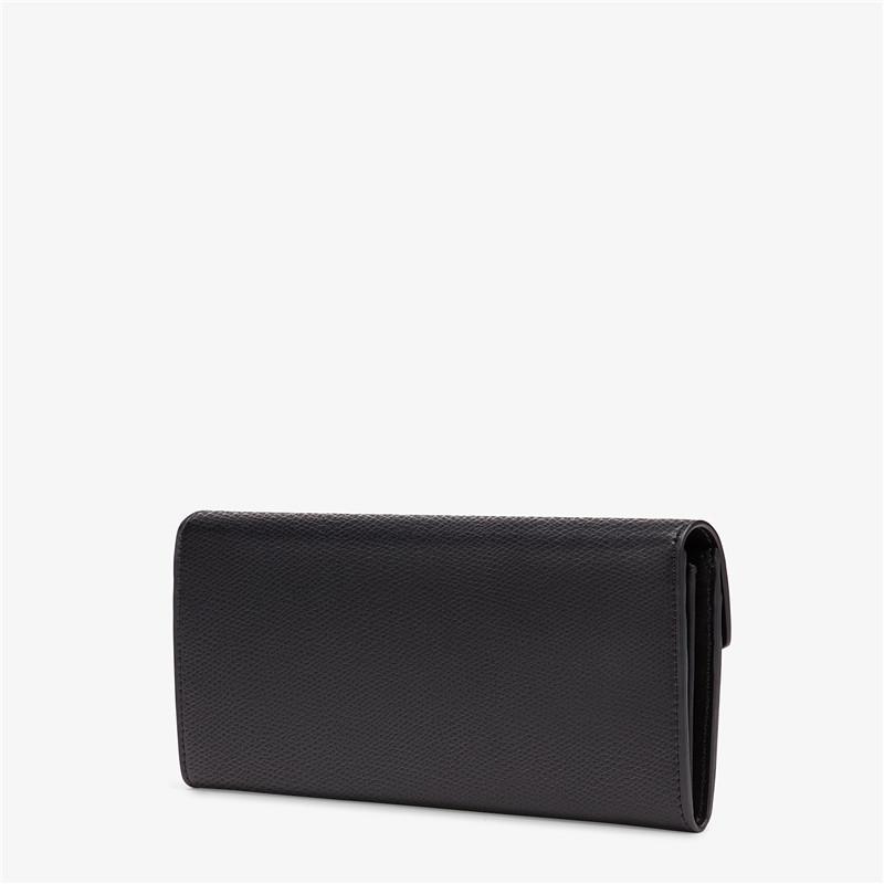 FENDI フェンディコンチネンタル財布 ブラックレザー 長財布-BRAND OFF