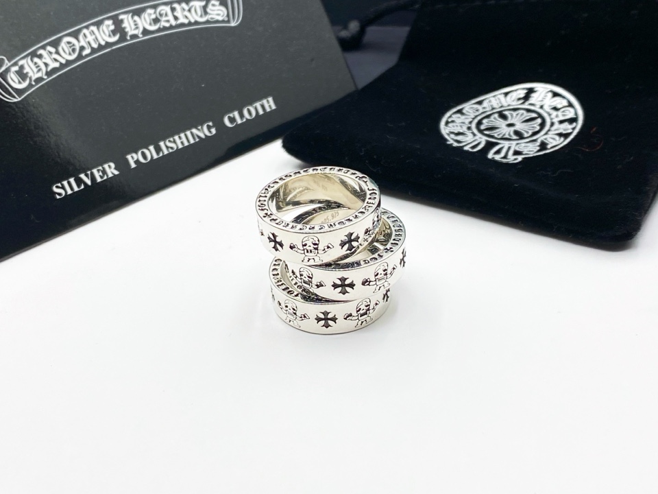 【2026】【Chrome Hearts】  男性と女性のためのクロエハートファッションパーソナリティリング-BRAND OFF