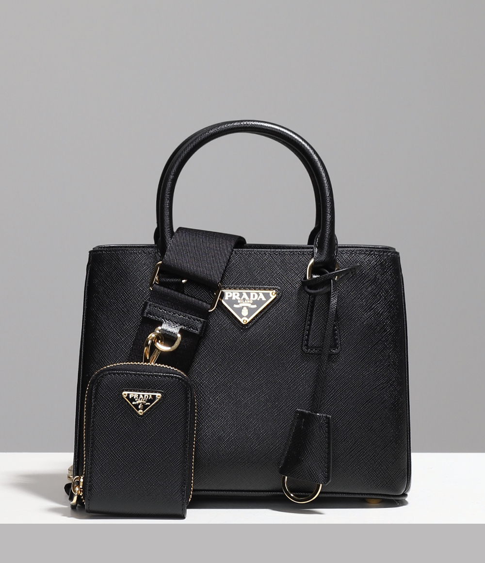 ☆PRADA ガレリア サフィアーノレザー ミニバッグ-BRAND OFF
